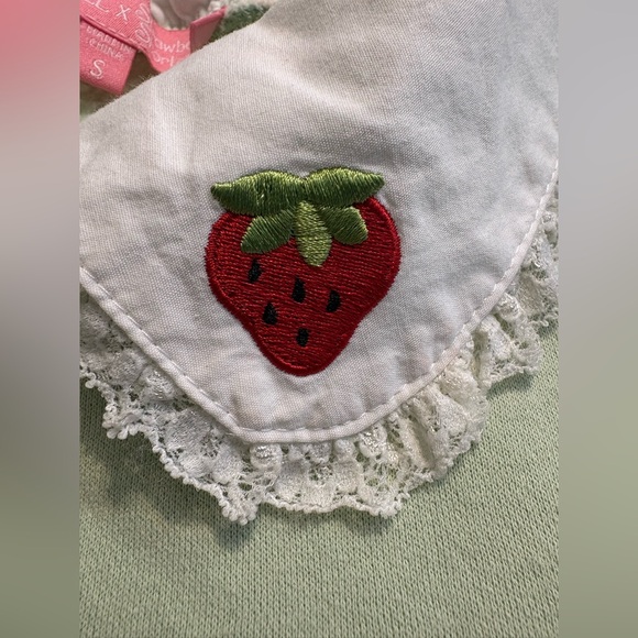 Dolls Kill Strawberry Shortcake Sweatshirt with lace & embroidery details. - Picture 15 of 16